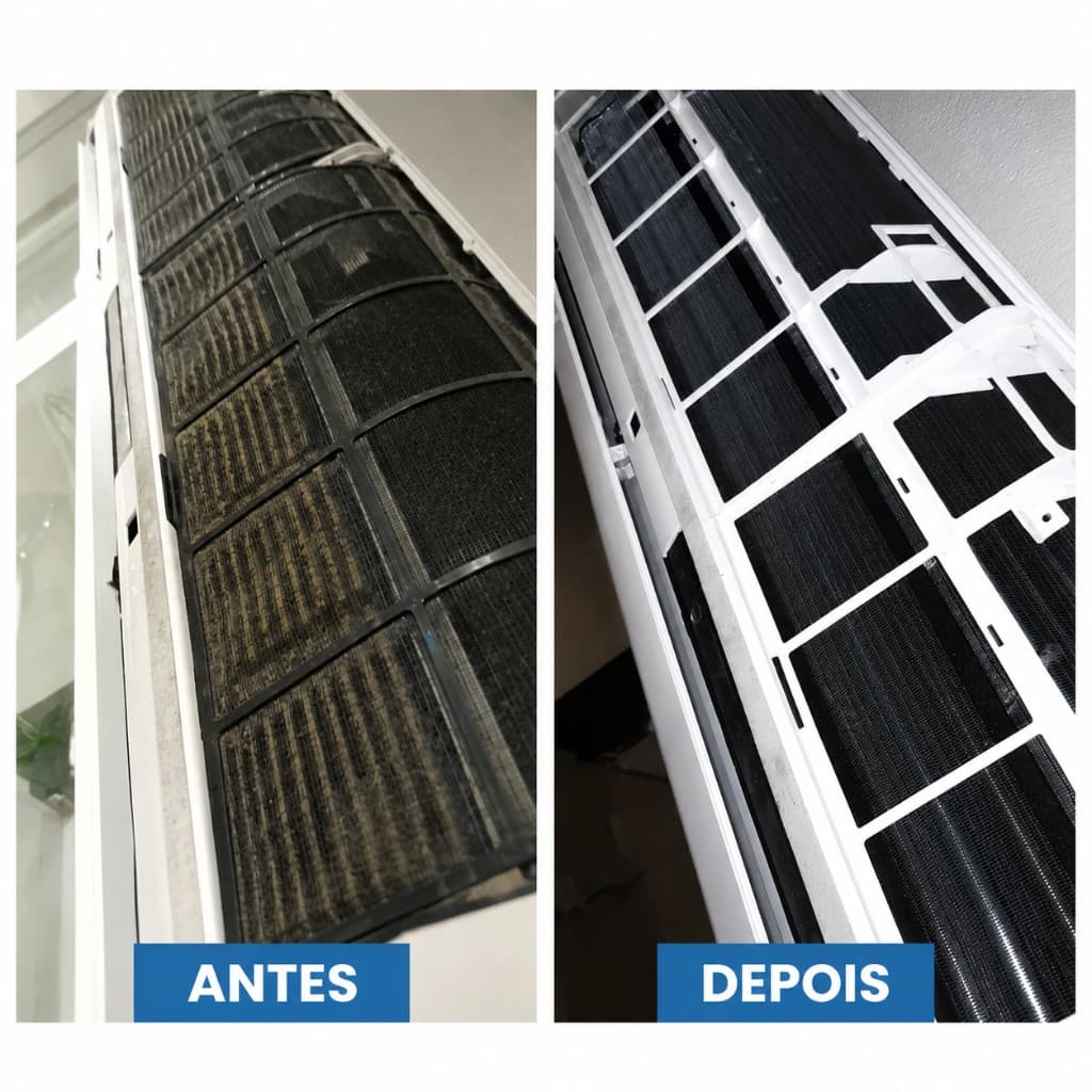 Higienização de Evaporadora — projeto de climatização residencial em São Bernardo do Campo, SP