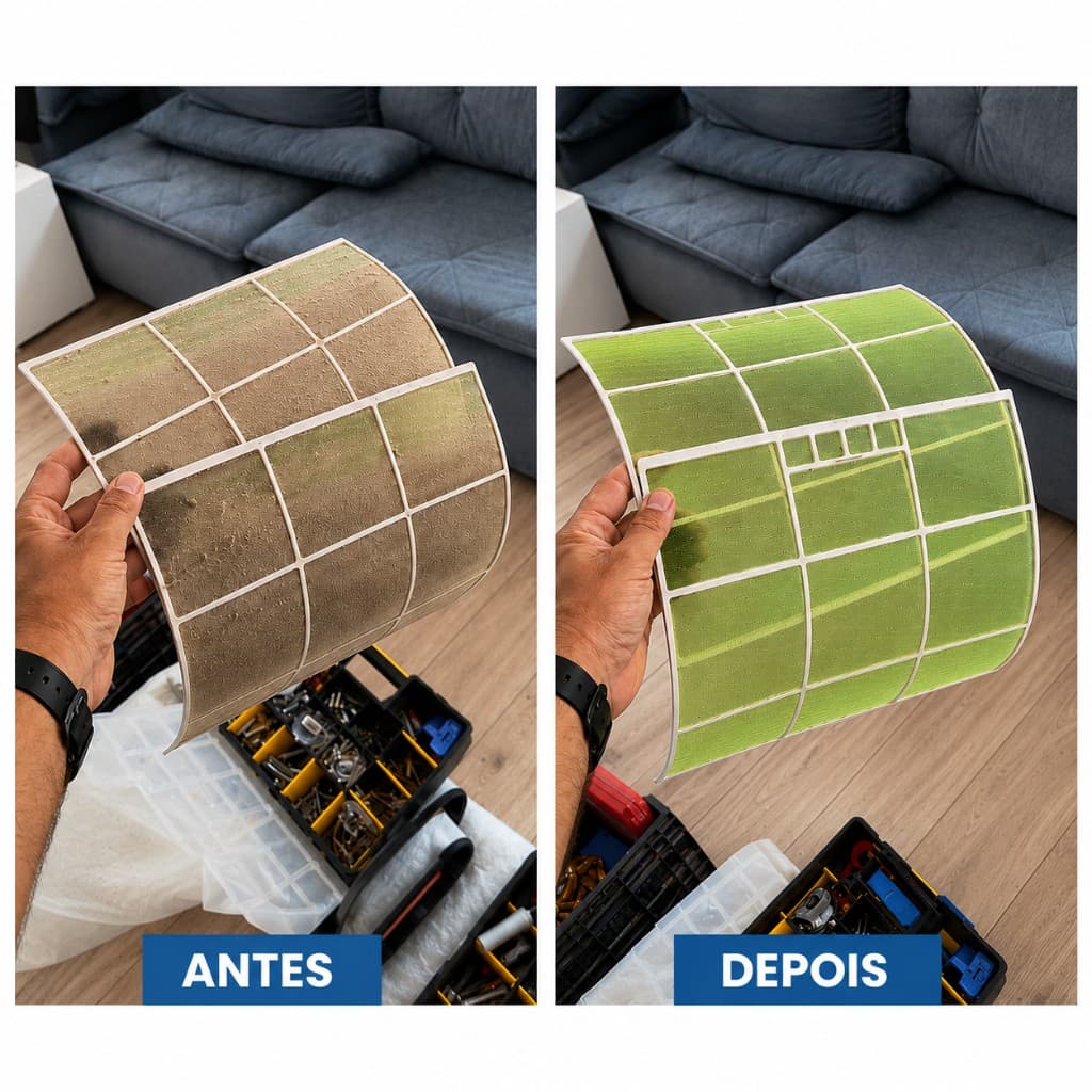 Higienização de Filtro — projeto de climatização residencial em Osasco, SP